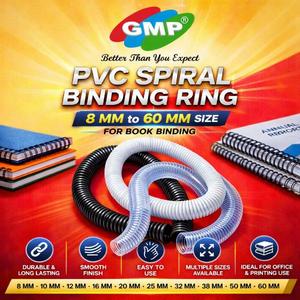 Anneaux de reliure en spirale MITAL POLYPLAST PVC 8 mm 60 mm, durables, pour la reliure de livres, le bureau, l'école, la maison, les rapports, les présentations - Product Image 2