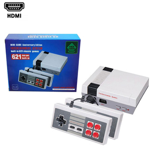 Mini console de jeu vidéo TV rétro classique <span class=keywords><strong>8</strong></span> <span class=keywords><strong>bits</strong></span> quatre boutons intégré 621 jeu Av sortie double manette pour Nes - Product Image 4