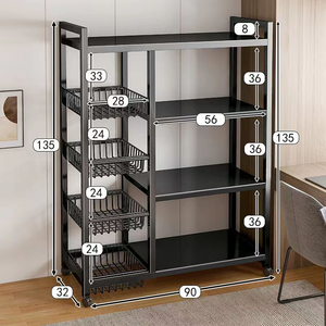 Estantería de Almacenamiento de 4 Niveles, Estantería de Acero sin Pernos, Resistente, con Altura de Nivel Ajustable, para Garaje, Hogar u Oficina - Product Image 3