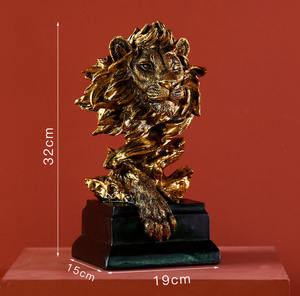 Mascarilla <span class=keywords><strong>de</strong></span> escritorio Animal cabeza <span class=keywords><strong>de</strong></span> león resina artesanía mascarilla - Product Image 5