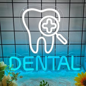 Dental letreros neon LED indoor hanging ambient light shop <b>sign</b> wall decoration light entrance indicator light luminous <b>sign</b> - Product Image 1
