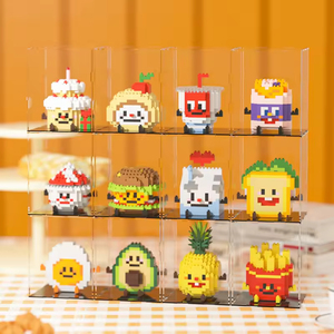 Wholesale Micro Building <strong>Blocks</strong> Toys with Funny Plastic Construct Custom <strong>Brick</strong> Figures Foods Hamburg Avocado Bread Chips Cake - Product Image 2