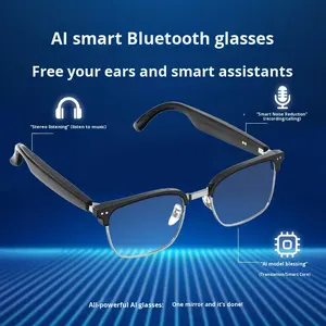 Gafas Inteligentes con Reproducción Inalámbrica de Música, Llamadas Telefónicas, Protección para Conducir, Protección UV y Contra Luz Azul, Traducción por IA y Pantalla Táctil - Product Image 1