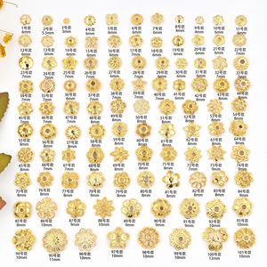 Soporte de Flores Calado en Color Oro de 18k que Conserva el Color, para Hacer Pulseras, Separador de Pétalos, Sombrero, Material para Abalorios, Joyería, Decoración - Product Image 6