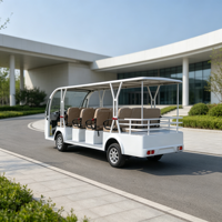 Bus touristique électrique de luxe 11 places avec phares LED et pare-brise panoramique pour hôtels et complexes hôteliers