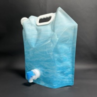 Emballage personnalisé de 5 L pour boissons, eau, jus, vin, distributeur de boissons en plastique, robinet, sac debout avec bec verseur et bouchons à vis
