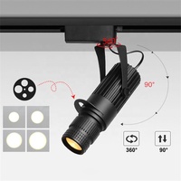 Projecteur LED rotatif COB 20W zoomable HD pour éclairage sur rail de projecteur de logo publicitaire de scène de théâtre