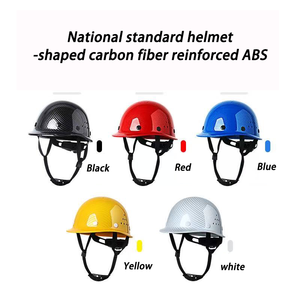 V字型/ヘルメット型炭素繊維テクスチャ建設現場ABSアンチクラッシュ安全ヘルメット - Product Image 3