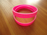 Bracelets en silicone écologiques pour la sensibilisation au cancer du sein, ruban rose, espoir, foi, force, courage, accessoires, bracelets personnalisés