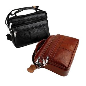 <span class=keywords><strong>M6</strong></span> Sac <span class=keywords><strong>de</strong></span> messager pour hommes à poignée supérieure Sac à main à bandoulière latéral en cuir véritable Sacs à bandoulière pour hommes - Product Image 2