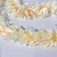 Soie artificielle Kahili gingembre Lei Aloha Hawaii Falower guirlandes Hula danseuse Performance femmes collier de fête de mariage