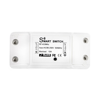 Interrupteur intelligent Wi-Fi Breaker RF433, portée 10-30m, IP16, 1 voie, 100-245V, 10A, matériau ABS, télécommande sans fil, système de maison intelligente