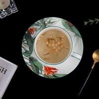 Service de table en céramique, vaisselle en porcelaine, tasses à thé en porcelaine, assiettes de présentation en porcelaine fine pour mariage