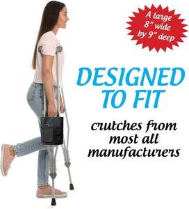 Free sample Lightweight Crutch Hanging Pouch Broken Leg <b>Medical</b> Storage Tote Forearm Crutch <b>Bag</b> with 2 Pockets - Product Image 2