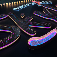Signe de lettres lumineuses perforées en acier inoxydable personnalisé d'art creux 3D pour enseigne de magasin luxueux et de centre commercial d'hôtel