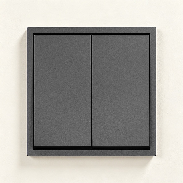 2 Gang Rocker Switch EU Standard Soft Touch 1 Way Controls Multiple Lamps 220-250V Wall Switch for Bedroom Ambiance