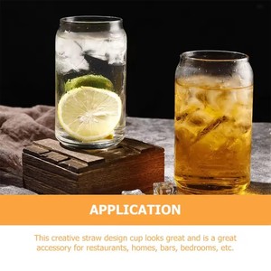 1 unidad disponible: Taza de café tipo Mason Jar con tapas y pajitas, vasos para café helado, vasos para bebidas y zumos, para cócteles y whisky - Product Image 2