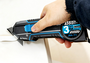 Cuchillo Raspador Giratorio J64 T1 con Cabezal de Aleación de Zinc Patentado de 4 Posiciones, Cinta Métrica de 3m y Cuchillas de Repuesto Ocultas para Cortar/Raspar/Grabar - Product Image 6