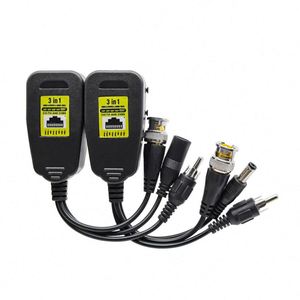 3合1视频电源音频8MP视频巴伦BNC至Rj45转换器双绞线发射器巴伦，用于闭路电视附件 - Product Image 1