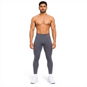 Running <b>Compression</b> Tights for <b>Men</b> Polyester Spandex Lightweight Stretch Gym <b>Leggings</b> Sweat Wicking Breathable Fitness - Product Image 1