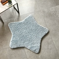 Tapis personnalisé en forme d'étoile grise, tufté à la machine, doux et moelleux, esthétique, antidérapant, pour chambre d'enfant et décoration intérieure