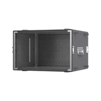 Estuche de plástico duro de seguridad para carretera 4U 6U 8U PE Estuche de plástico para estante de carretera con maletero de cable turístico resistente 4U Estuche de transporte de vuelo