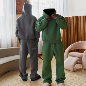 Conjunto de Sudadera y Pantalones Deportivos Holgados Personalizados, Traje Deportivo de Algodón Espacial Grueso, Fabricante de Ropa Deportiva para Hombre - Product Image 1