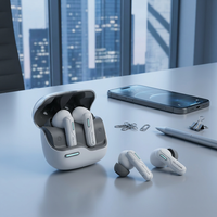 Auriculares con Opciones de Cancelación Activa de Ruido ANC, Mini Auriculares Inalámbricos BT con Estuche de Carga de Batería de 500 mAh, TWS Air Pro