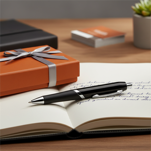 Stylo bille métallique orange 0,5 mm, stylo à torsion en acier pour cadeau, stylo promotionnel avec corps métallique - Product Image 3
