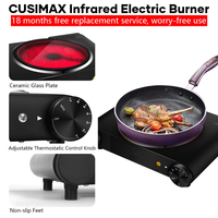 Poêle à infrarouge multifonctionnelle pour la cuisine en verre Cuisinière électrique en céramique Brûleur Table de cuisson Radiant Cooker Induction Cooking Heating