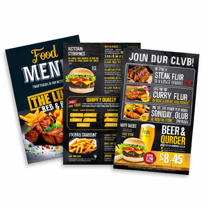 Cheap Custom Service A3 A4 A5 A6 Poster <strong>Restaurant</strong> Menu Booklet Brochure Pamphlet Folded Leaflet <strong>Flyer</strong> <strong>Printing</strong> - Product Image 2