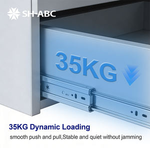 Tam Açılır Yavaş Kapanır Çekmece Rayları Paslanmaz Çelik Bilyalı Rulmanlar Ayarlanabilir Ağır Hizmet Tipi - Product Image 4