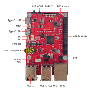 Carte de développement sans fil ESP32 P4, puce double cœur ESP32-C6 RISC-V, Wi-Fi 6, 5.0, Ethernet 100 Mbps pour développement embarqué - Product Image 2