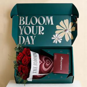 Boîtes d'expédition pour fleuristes en gros, boîte en carton ondulé robuste pour roses et bouquets, taille personnalisée, boîte d'avion, emballage cadeau pour la Saint-Valentin - Product Image 2