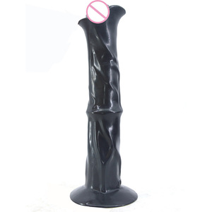 Énorme réaliste pénis Animal gode géant cheval Dick avec ventouse côtelé gros godes flirtant Sex Toys pour les femmes - Product Image 5