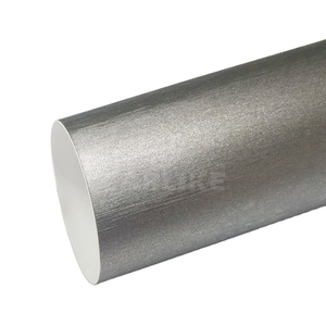 Film de protection de voiture en vinyle <span class=keywords><strong>chrom</strong></span>é gris foncé brossé électro-métallique, facile à installer, colle à faible viscosité initiale, rouleau complet - Product Image 1