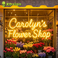 Enseigne néon LED double face personnalisée pour fleuriste, livraison rapide, haute qualité, logo d'entreprise, publicité pour vitrine, maison, hôtels