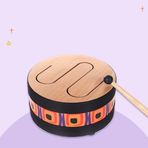 Ensemble de tambours de sol en bois de 6/7/8 pouces avec baguette, 3 tons, tambours à main en bois, instruments de musique Orff pour enfants, instruments de percussion - Product Image 5