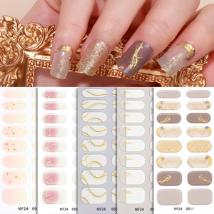 Nuevas pegatinas <span class=keywords><strong>de</strong></span> esmalte <span class=keywords><strong>de</strong></span> uñas <span class=keywords><strong>de</strong></span> gel curado UV a la moda, envolturas <span class=keywords><strong>de</strong></span> uñas <span class=keywords><strong>de</strong></span> gel semicuradas personalizadas con lámina dorada, <span class=keywords><strong>mayorista</strong></span> - Product Image 4