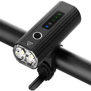 Bisiklet ışık yağmur geçirmez USB şarj edilebilir LED lamba 4000mAh MTB ön lamba far alüminyum Ultralight el feneri bisiklet ışığı
