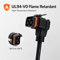 كابل توصيل LNLEE بطول 1000 مم DM80 ذو 10 دبابيس للطاقة والإشارة 12AWG مقاوم للماء IP67 بجهد 600 فولت وتيار عالي لبطاريات السيارات الكهربائية
