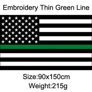 Оптовая продажа, 3x5 футов, американские вышитые звезды, сшитые полосы, латунные люверсы, блэкаут, тактический черный сверхмощный американский флаг - Product Image 6