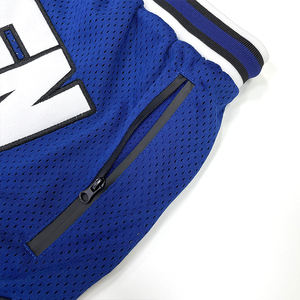 Pantalones cortos deportivos personalizados, bordado, diseño de logotipo, malla juvenil, bolsillo con cremallera, pantalones cortos de baloncesto para hombre - Product Image 6