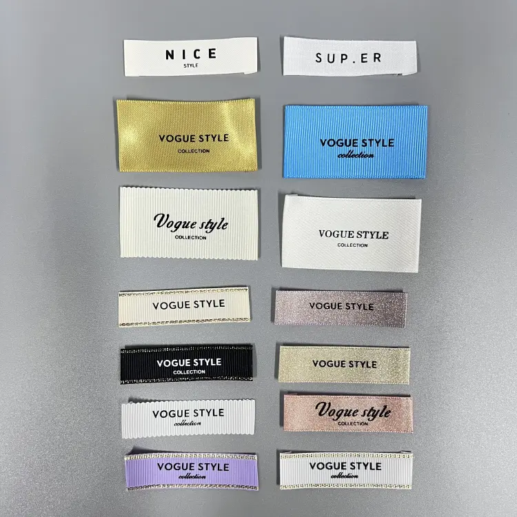 Custom Woven Printing Label,Custom Satin Neck Fabric Labels Logo Printing Custom Manufacturer vestuário rótulos para vestuário/.