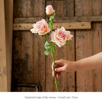 Bouquet de fleurs artificielles en plastique rose, décoration pour le Nouvel An chinois, la rentrée scolaire, le salon et la table à manger, fabricant JINGJIA