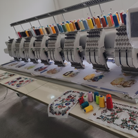 Vente directe d'usine en Chine, machines à broder informatisées les moins chères à 4/6/8 têtes, 9/12/15 couleurs, t-shirts, casquettes, monogrammes automatiques