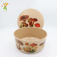 Grand bol écologique en fibre de coque de riz pour soupes, nouilles, salades de fruits pour bébés, compatible micro-ondes, bol de voyage