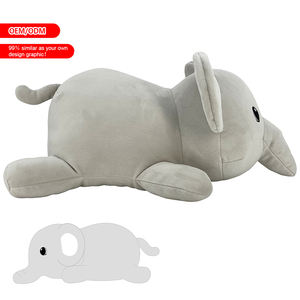 Cuscino aderente di peluche appesantito con elefante personalizzato - Product Image 1