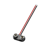 Câble d'alimentation à clip pour batterie 9V type T, connecteur mâle DC 5.5x2.1mm, fil de raccordement pour batterie T