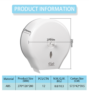 Distributeur de <span class=keywords><strong>papier</strong></span> en rouleau jumbo en plastique noir FQ-606 Distributeur de <span class=keywords><strong>papier</strong></span> <span class=keywords><strong>toilette</strong></span> en rouleau jumbo - Product Image 3